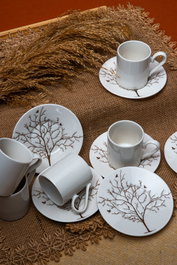 Hermia Juego de tazas de café Hayat Ağacı, 12 piezas, Multicolor